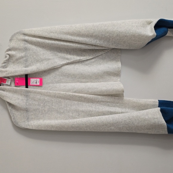 NWT Lilly Pulitzer Lanelle Cashmere Wrap Heathered Seaside One Size - Picture 3 of 5